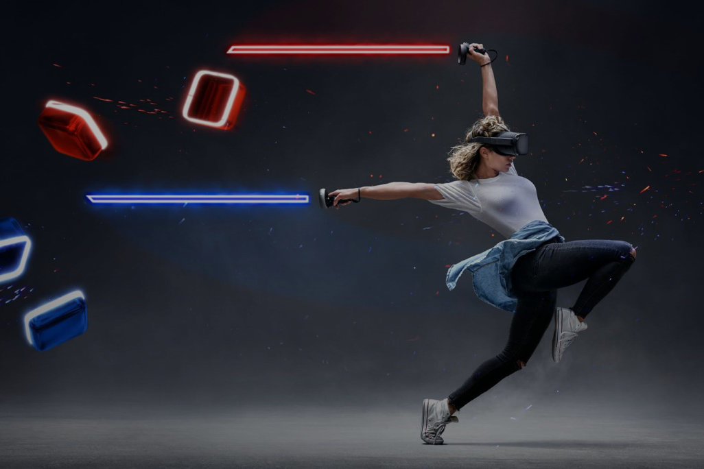 The VR game Beat Saber